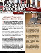 Opportunity Knocking Landlord/Tenant Advocacy - Issue 1