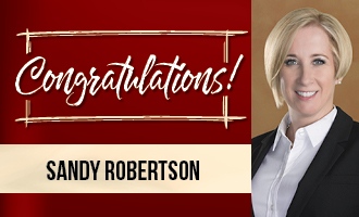 Congratulations Sandy Robertson